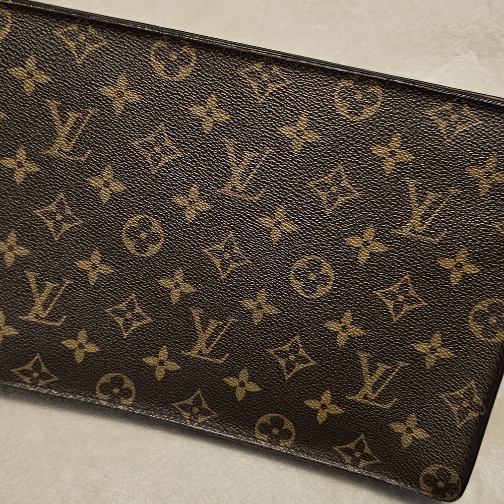 Authentic Louis Vuitton Brown Monogram Homme Pouchette